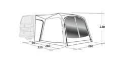 Outwell Milestone Dash Drive Away Awning -Outwell Shop 111099 milestone dash drawing perspective2