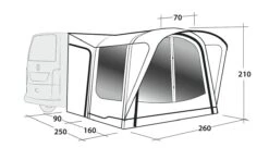 Outwell Newburg 160 Air Drive Away Awning 15 Outwell Newburg 160 Air Drive Away Awning -Outwell Shop 111170 newburg 160 air drawing perspective2