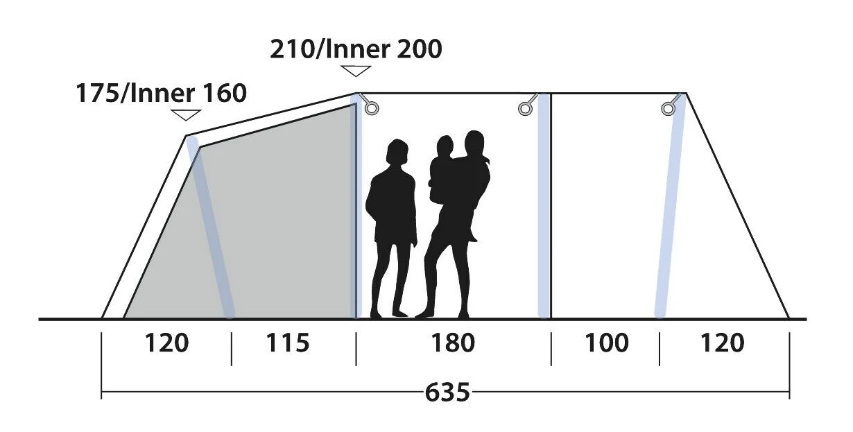 Outwell Parkdale 4PA Tent (2023) 5 Outwell Parkdale 4PA Tent (2023) - Image 3