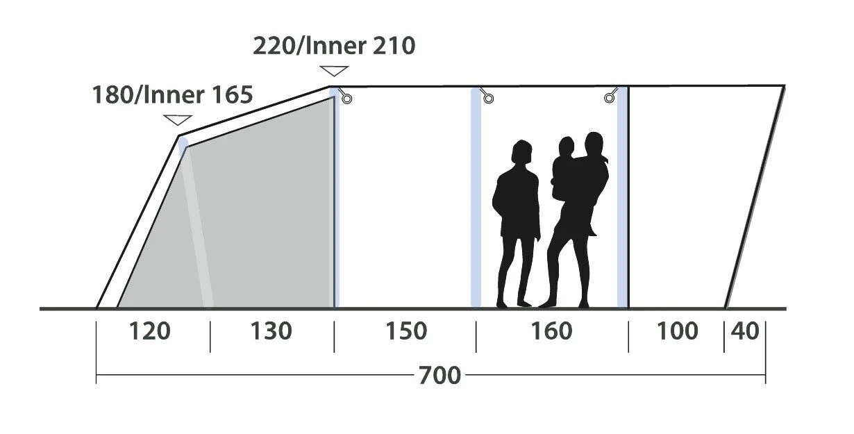 Outwell Hayward Lake 6ATC Tent (2023) 6 Outwell Hayward Lake 6ATC Tent (2023) - Image 4