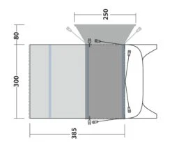 Outwell Blossburg 380 Air Drive Away Awning 12 Outwell Blossburg 380 Air Drive Away Awning -Outwell Shop 111242 blossburg 380 air drawing floorplan3