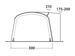 Outwell Blossburg 380 Air Drive Away Awning 13 Outwell Blossburg 380 Air Drive Away Awning -Outwell Shop 111242 blossburg 380 air drawing other4
