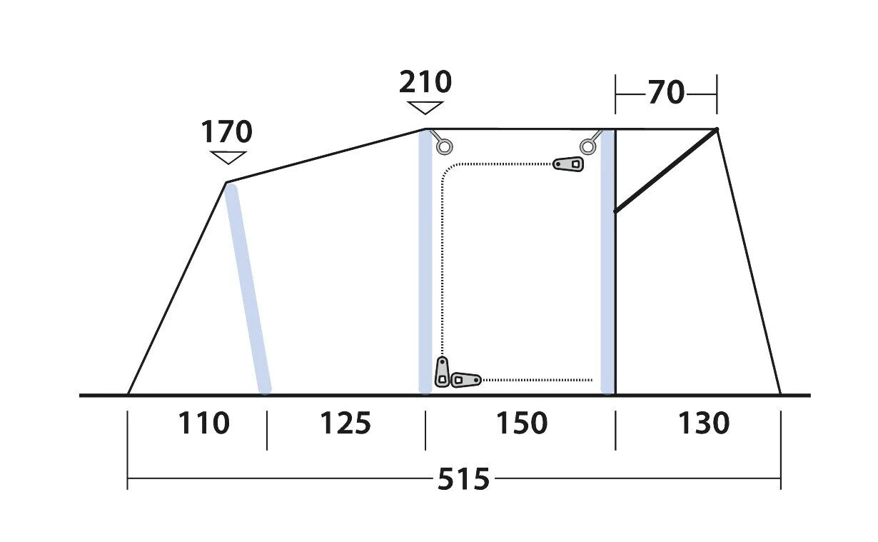 Outwell Blossburg 380 Air Drive Away Awning 6 Outwell Blossburg 380 Air Drive Away Awning - Image 4