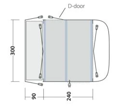 Outwell Newburg 240 Air Low Drive Away Awning 16 Outwell Newburg 240 Air Low Drive Away Awning -Outwell Shop 111245 newburg 240 air drawing floorplan3