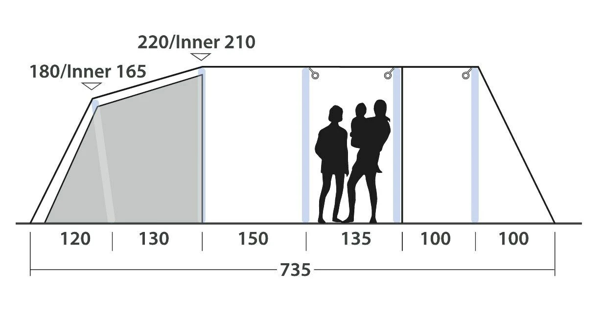 Outwell Wood Lake 6ATC Tent (2022) 7 Outwell Wood Lake 6ATC Tent (2022) - Image 5