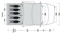 Outwell Jacksondale 5PA Tent (2022) -Outwell Shop 111269 jacksondale 5pa drawing floorplan3