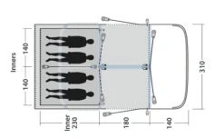 Outwell Springville 4SA Tent (2023) 21 Outwell Springville 4SA Tent (2023) -Outwell Shop 111275 springville 4sa drawing floorplan3
