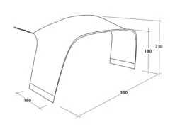 Outwell Lounge Tent Connector L (2023) 11 Outwell Lounge Tent Connector L (2023) -Outwell Shop 111341 lounge tent connector l drawing perspective2