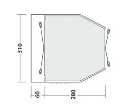Easy Camp Shamrock Awning (180 - 205cm) -Outwell Shop 120398 shamrock drawing floorplan3