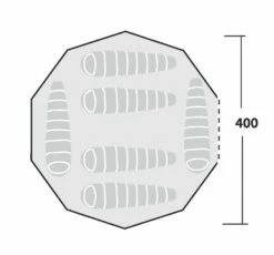 Robens Klondike Tipi Tent (2023) -Outwell Shop 130083 klondike drawing floorplan 14532