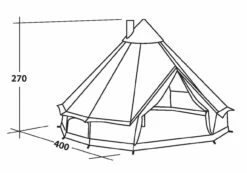 Robens Klondike Tipi Tent (2023) -Outwell Shop 130083 klondike drawing perspective 374