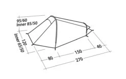 Robens Arrow Head Tent (2021) -Outwell Shop 130272 arrow head drawing perspective2