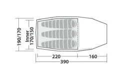 Robens Pioneer 3EX Tent (2022) 18 Robens Pioneer 3EX Tent (2022) -Outwell Shop 130275 pioneer 3ex drawing floorplan3