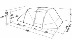 Robens Double Dreamer 4 Tent (2023) -Outwell Shop 130278 double dreamer 4 drawing perspective2