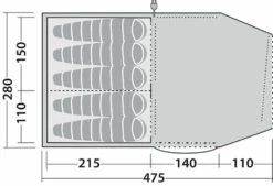 Robens Double Dreamer 5 Tent (2023) 23 Robens Double Dreamer 5 Tent (2023) -Outwell Shop 130279 double dreamer 5 drawing floorplan3