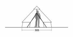 Robens Klondike S Tipi Tent (2022) -Outwell Shop 130307 klondike s drawing other29