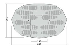 Outwell Robens Klondike Twin Tipi Tent (2023) -Outwell Shop 130359 klondike twin drawing floorplan3