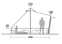 Outwell Robens Klondike Twin Tipi Tent (2023) -Outwell Shop 130359 klondike twin drawing other4