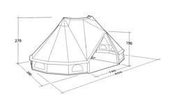 Outwell Robens Klondike Twin Tipi Tent (2023) -Outwell Shop 130359 klondike twin drawing perspective2
