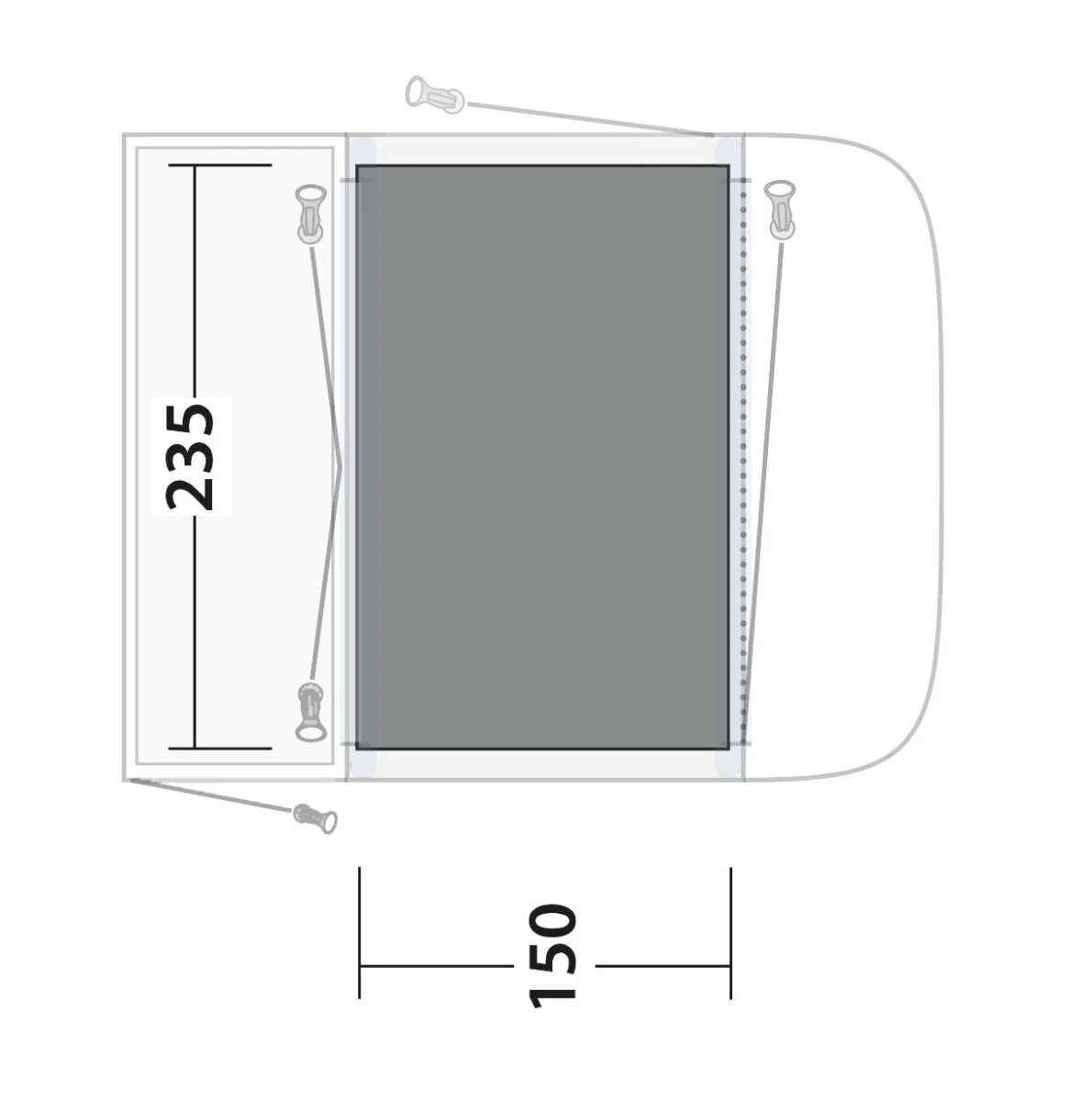 Outwell Newburg 160 Flat Woven Carpet 6 Outwell Newburg 160 Flat Woven Carpet - Image 4