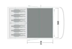 Outwell Hayward Lake 6ATC Flat Woven Carpet 7 Outwell Hayward Lake 6ATC Flat Woven Carpet -Outwell Shop 170889 flat woven carpet hayward lake 6atc drawing floorplan2