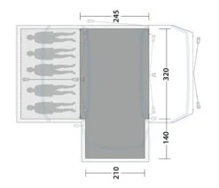 Outwell Oakdale 5PA Flat Woven Carpet -Outwell Shop 170892 flat woven carpet oakdale 5pa drawing floorplan2