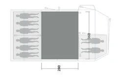 Outwell Knightdale 8PA Flat Woven Carpet 7 Outwell Knightdale 8PA Flat Woven Carpet -Outwell Shop 170894 flat woven carpet knightdale 8pa drawing floorplan2