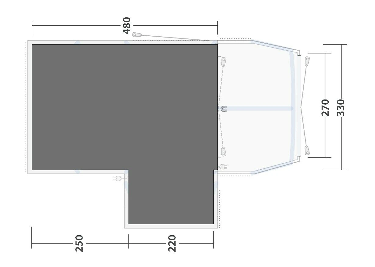 Outwell Mountain Lake 5ATC Footprint Groundsheet 4 Outwell Mountain Lake 5ATC Footprint Groundsheet - Image 2