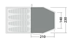 Robens Double Dreamer 4 Fleece Carpet (210*220) 7 Robens Double Dreamer 4 Fleece Carpet (210*220) -Outwell Shop 190062 fleece carpet double dreamer 4 drawing floorplan2