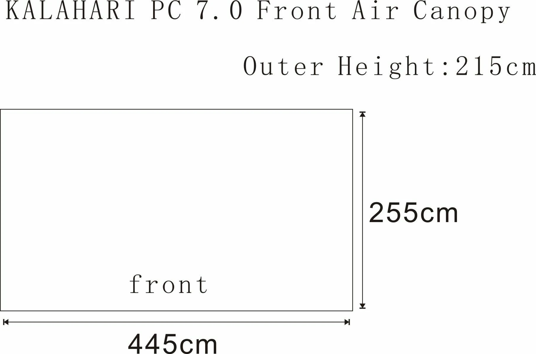 Outdoor Revolution Kalahari PC Front Air Canopy 4 Outdoor Revolution Kalahari PC Front Air Canopy - Image 2
