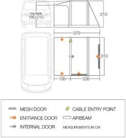 Vango Kela Air TC Low Awning (2023) 11 Vango Kela Air TC Low Awning (2023) -Outwell Shop 2021 vango floorplan kela air tc 1