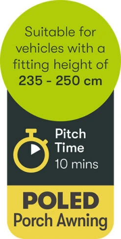 Quest Falcon 260 Poled Porch Caravan Awning (2022) -Outwell Shop a3501 9 midsize