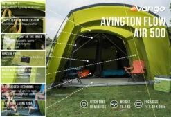 Vango Avington Flow Air 500 Tent (2022) -Outwell Shop avington flow air 500 low res2