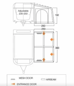Vango Balletto Air 390 Elements Shield Caravan Awning (2023) -Outwell Shop balletto 390 floor