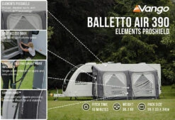 Vango Balletto Air 390 Elements ProShield Caravan Awning (2023) -Outwell Shop balletto air 390 eps