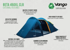 Vango Beta 450xl CLR Tent (2023) -Outwell Shop beta 450xl clr lr