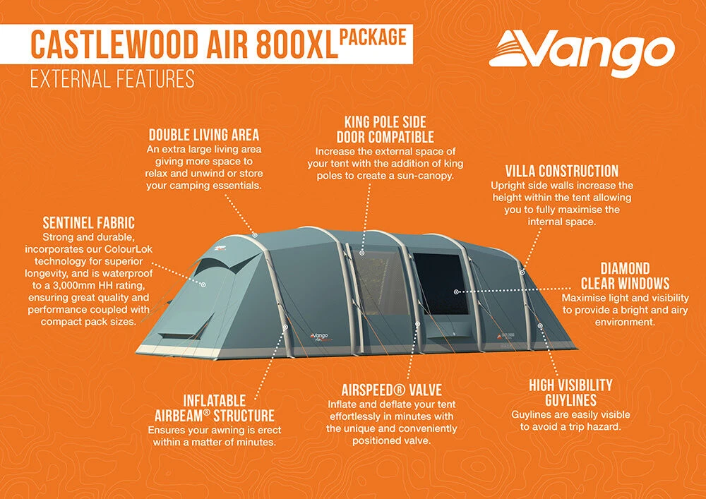 Vango Castlewood Air 800XL Tent Package (2023) 6 Vango Castlewood Air 800XL Tent Package (2023) - Image 4