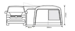 Outdoor Revolution Cayman Combo Air Mid Driveaway Awning (210-255cm) -Outwell Shop cayman combo 2