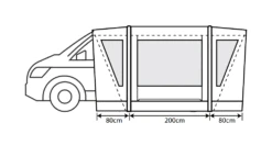 Outdoor Revolution Cayman Combo Air Mid Driveaway Awning (210-255cm) -Outwell Shop cayman combo 3