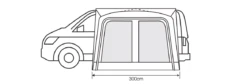 Outdoor Revolution Cayman Cuba Air Low Driveaway Awning (180-210cm) -Outwell Shop cayman cuba 3 flr