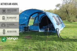 Vango Aether Air 450XL Tent (2022) 16 Vango Aether Air 450XL Tent (2022) -Outwell Shop earth collection airbeam infographics call outs6