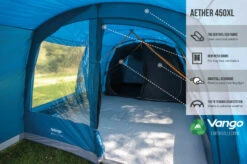 Vango Aether Poled 450XL Tent (2022) -Outwell Shop earth collection poled infographics call outs5