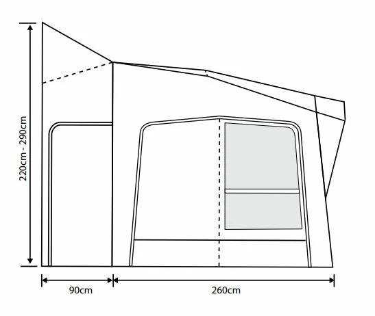 Outdoor Revolution Esprit Pro X 350M Awning (220-290cm) 8 Outdoor Revolution Esprit Pro X 350M Awning (220-290cm) - Image 6