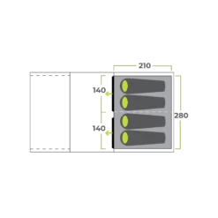 Zempire Evo TM V2 Air Tent (2023) 13 Zempire Evo TM V2 Air Tent (2023) -Outwell Shop evo tm 0197003 floor plan 001 b