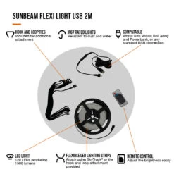 Vango Sunbeam Flexi Light 2m (USB) 10 Vango Sunbeam Flexi Light 2m (USB) -Outwell Shop family essentials infographicscall outs5
