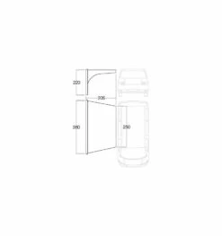 Vango AirBeam Sky Canopy 2.5m -Outwell Shop floorplan 25 2