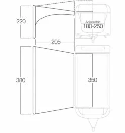 Vango AirBeam Sky Canopy 3.5m 8 Vango AirBeam Sky Canopy 3.5m -Outwell Shop floorplan35 2