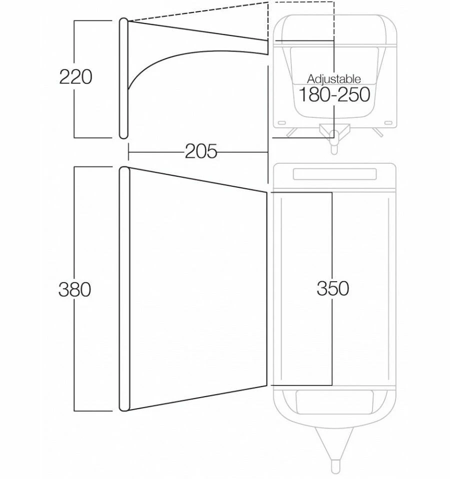 Vango AirBeam Sky Canopy 3.5m 5 Vango AirBeam Sky Canopy 3.5m - Image 3