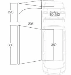 Vango AirBeam Sky Canopy 3.5m 9 Vango AirBeam Sky Canopy 3.5m -Outwell Shop floorplan35 3