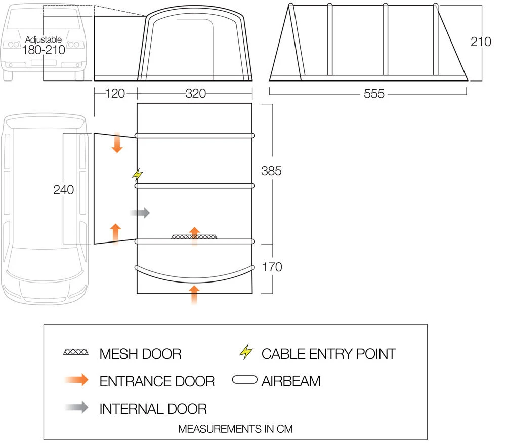 Vango Galli CC Air Low Awning (2023) 5 Vango Galli CC Air Low Awning (2023) - Image 3